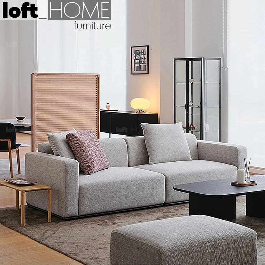 Minimalist fabric 3 seater sofa nemo primary product view.