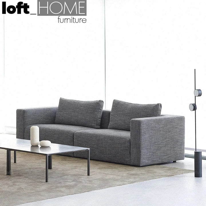 Minimalist fabric 3.5 seater sofa bri primary product view.