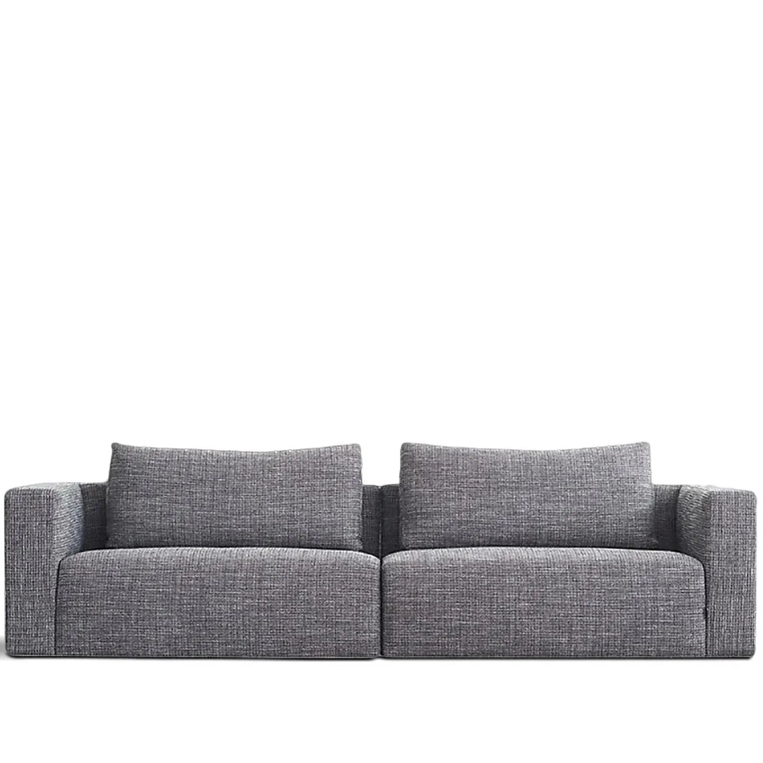 Minimalist fabric 4 seater sofa bri layered structure.