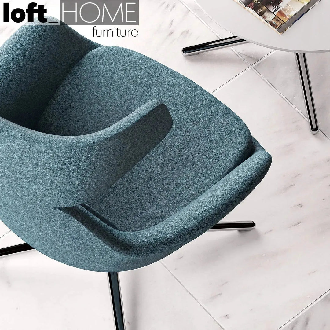 Modern fabric and leather 1 seater sofa alger material variants.