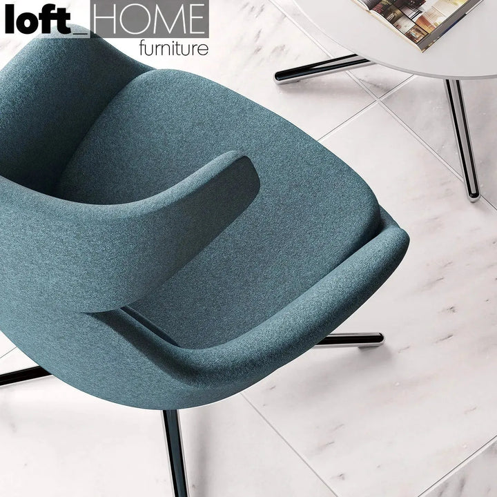Modern fabric and leather 1 seater sofa alger material variants.