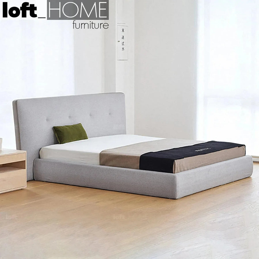 Minimalist fabric bed charles primary product view.