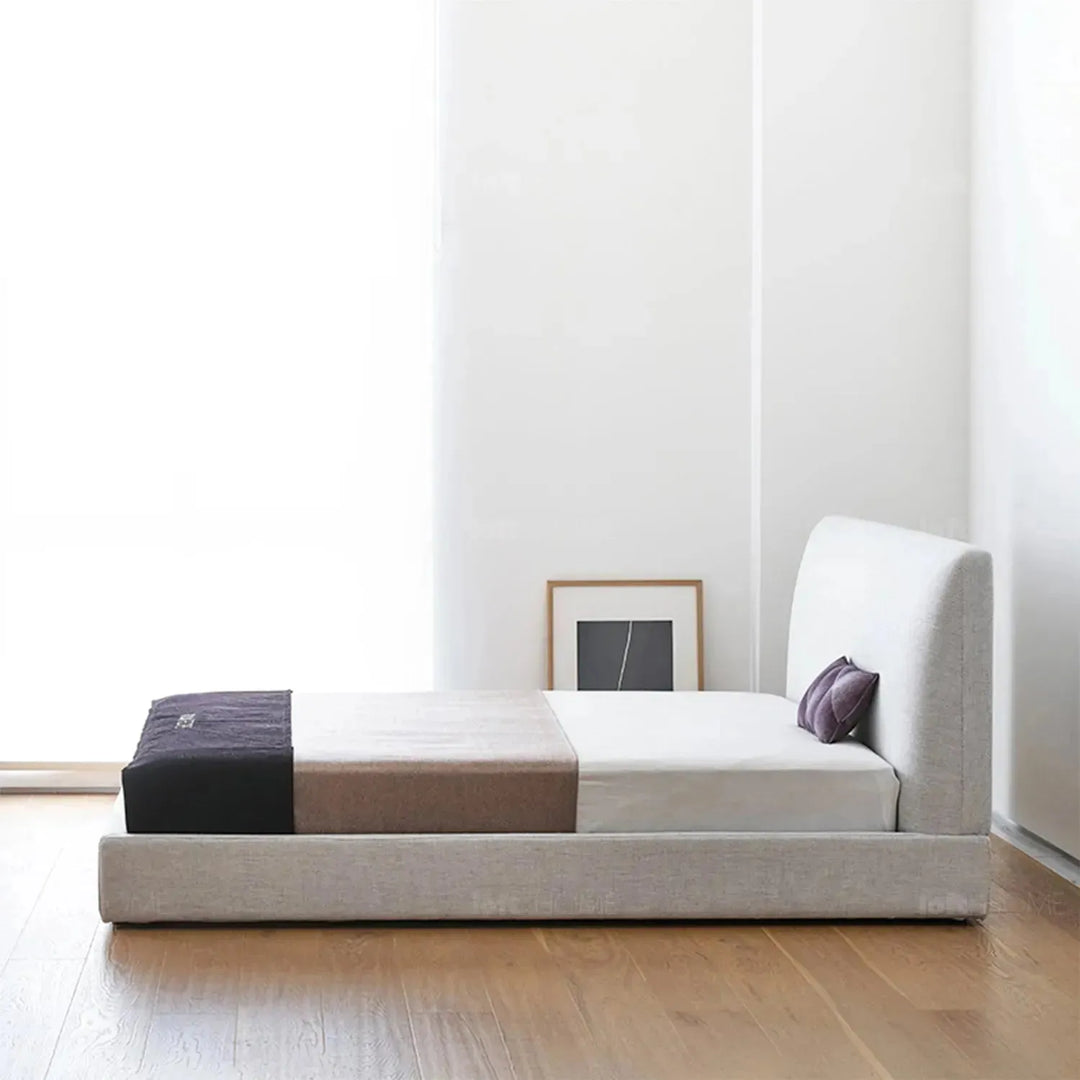 Minimalist fabric bed lines environmental situation.