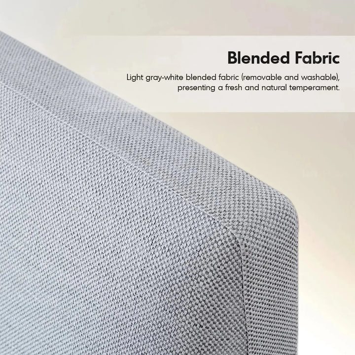 Minimalist fabric bed lines in close up details.