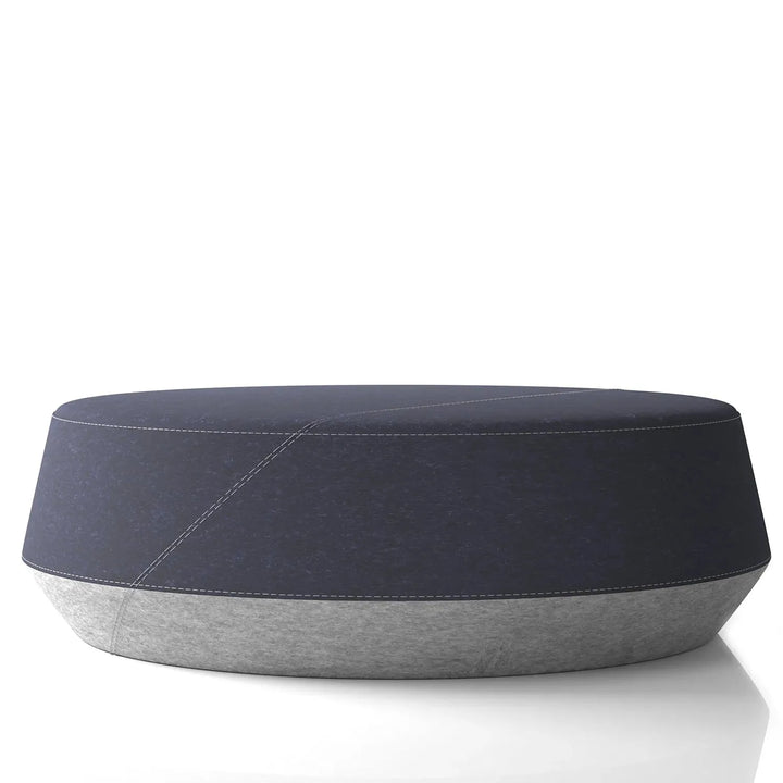 Modern fabric coffee table buono in white background.