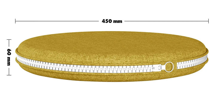 Contemporary fabric cushion decor macaron size charts.
