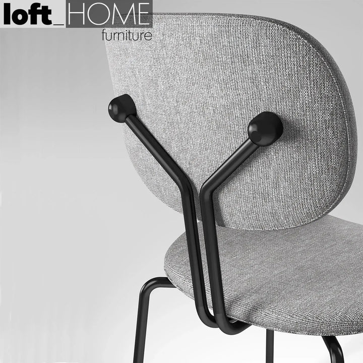 Industrial fabric dining chair et in real life style.