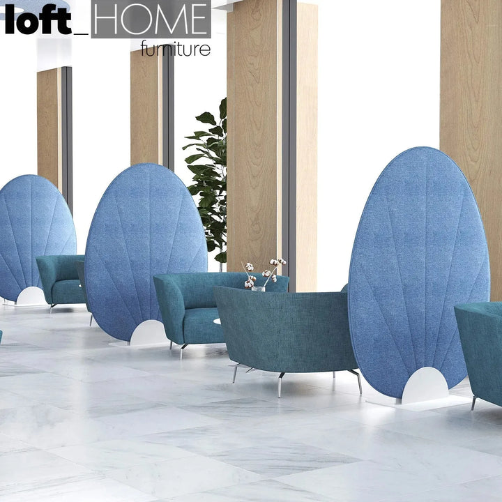 Contemporary fabric divider fan material variants.