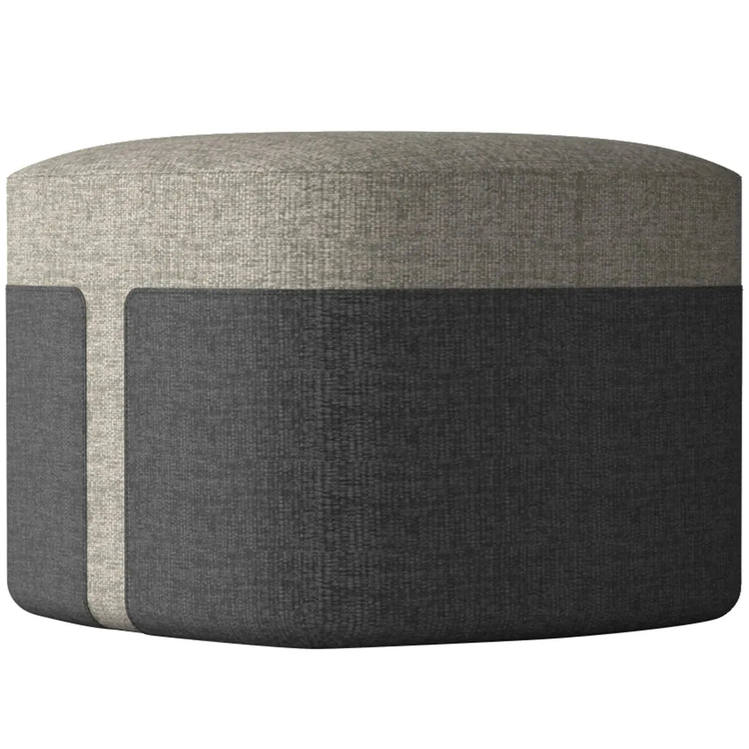 Modern fabric ottoman bag m in still life.