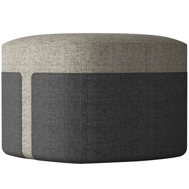 Modern fabric ottoman bag m in still life.