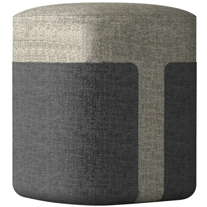 Modern fabric ottoman bag s in still life.