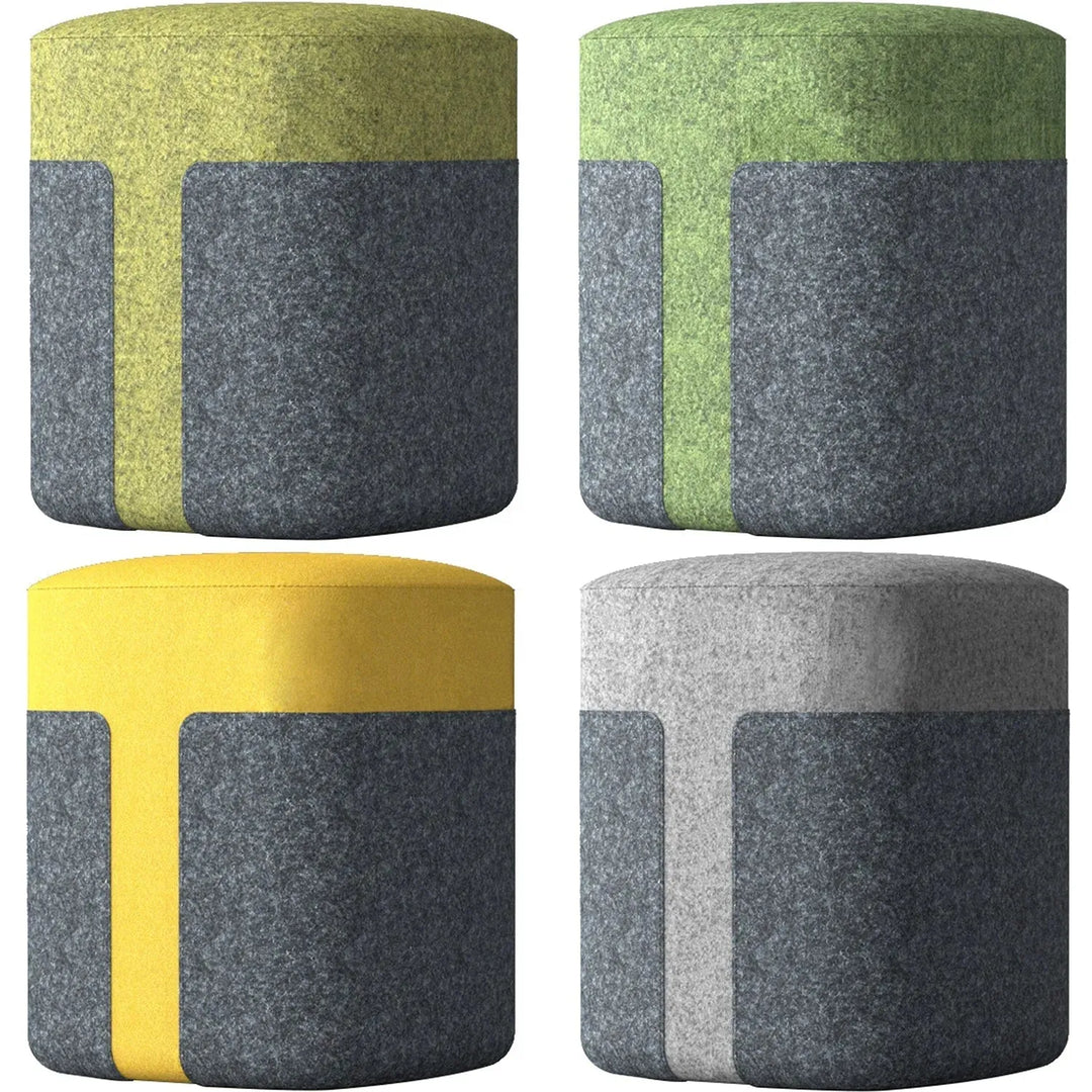 Modern fabric ottoman bag s conceptual design.