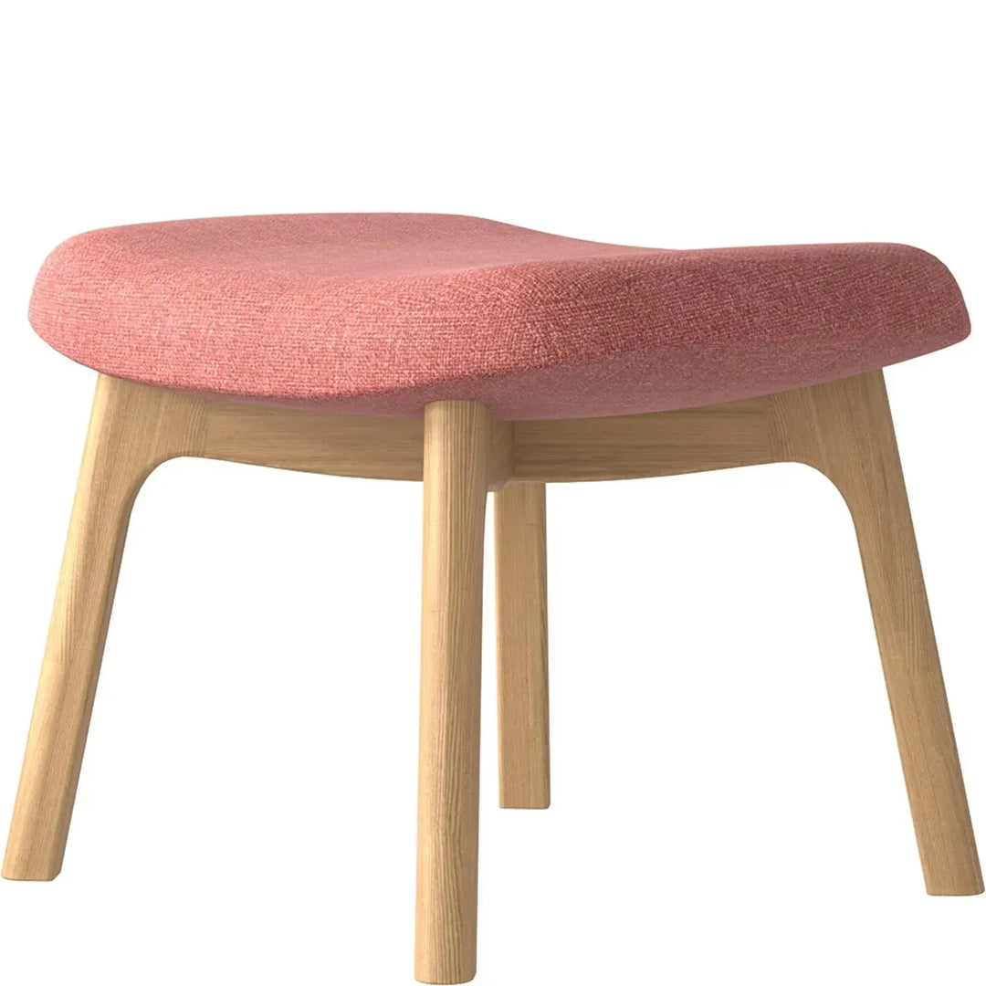 Scandinavian fabric ottoman sys in real life style.