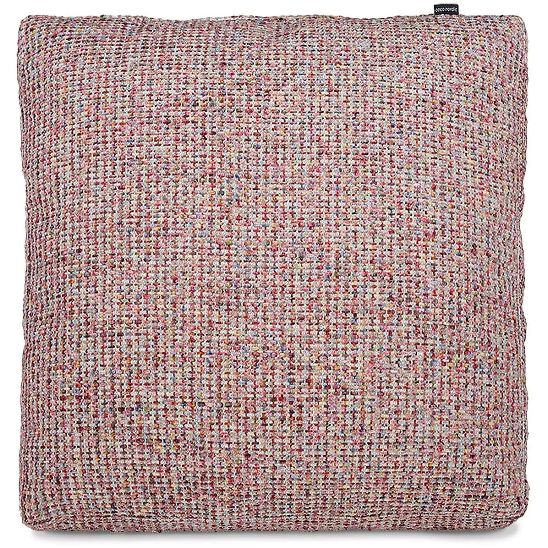 Modern fabric sofa pillow autumn pink in white background.
