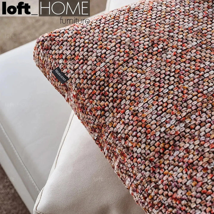 Modern fabric sofa pillow spring red primary product view.