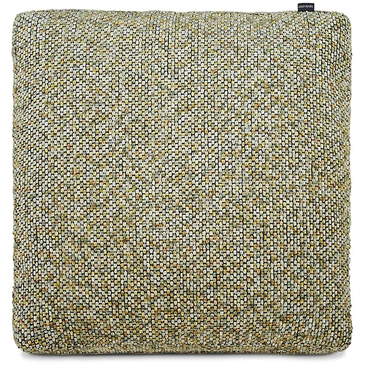 Modern fabric sofa pillow summer green in white background.