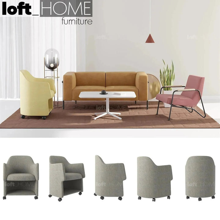 Modern fabric training 1 seater sofa cactus environmental situation.