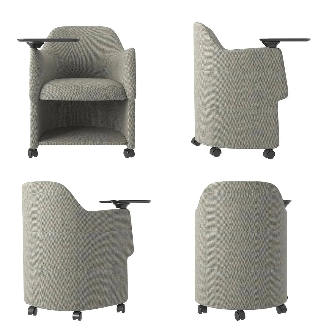 Modern fabric training office chair with writing board cactus situational feels.