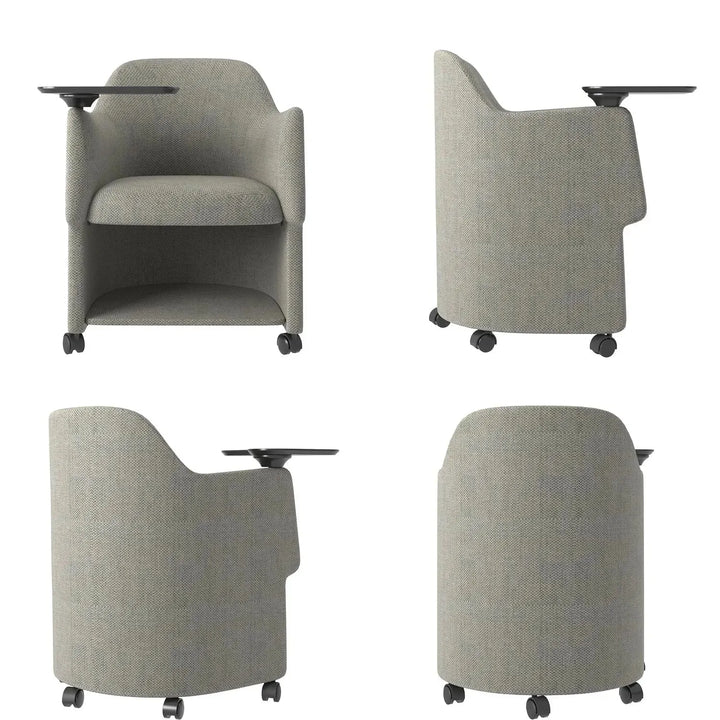 Modern fabric training office chair with writing board cactus situational feels.