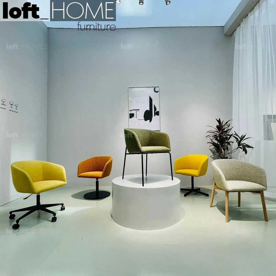 Industrial metal fabric dining chair slicing environmental situation.