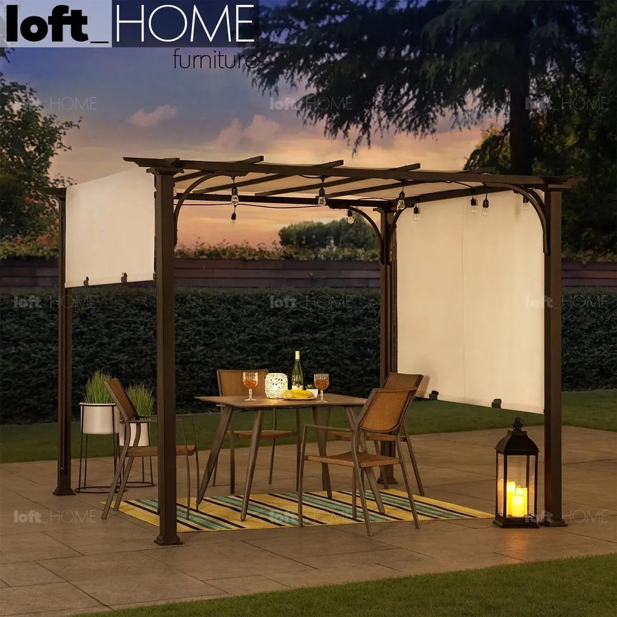 Contemporary outdoor pergola oasis primary product view.