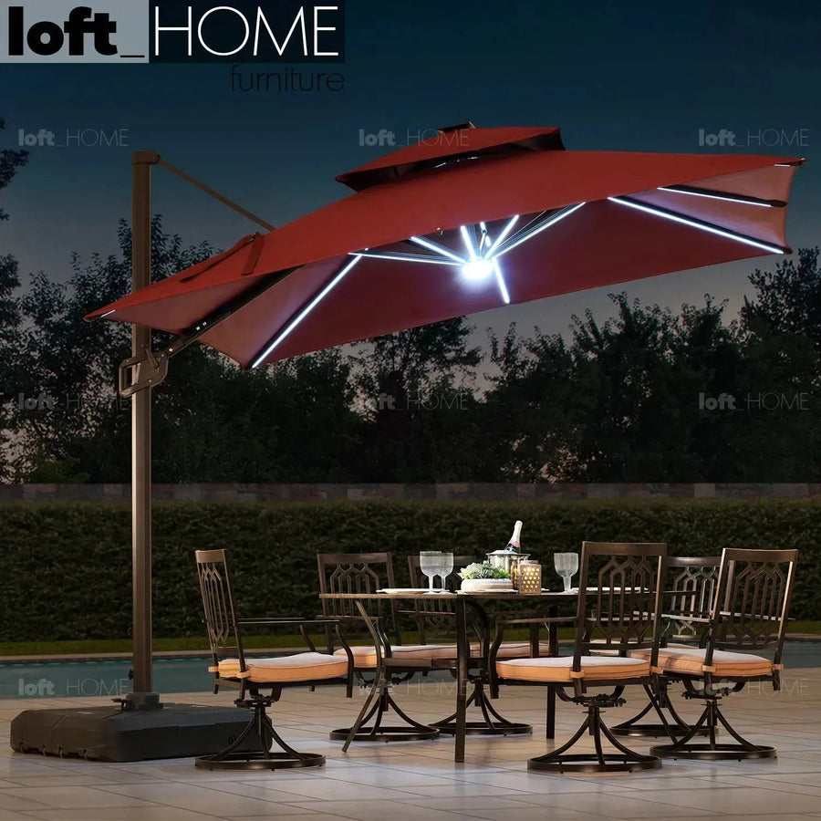 Contemporary outdoor umbrella luna primary product view.