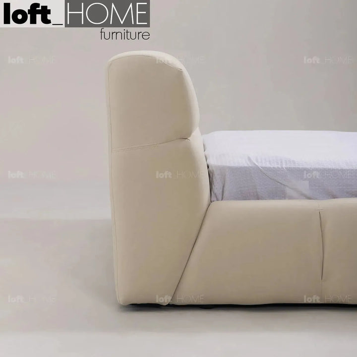 Contemporary suede fabric bed tufty environmental situation.