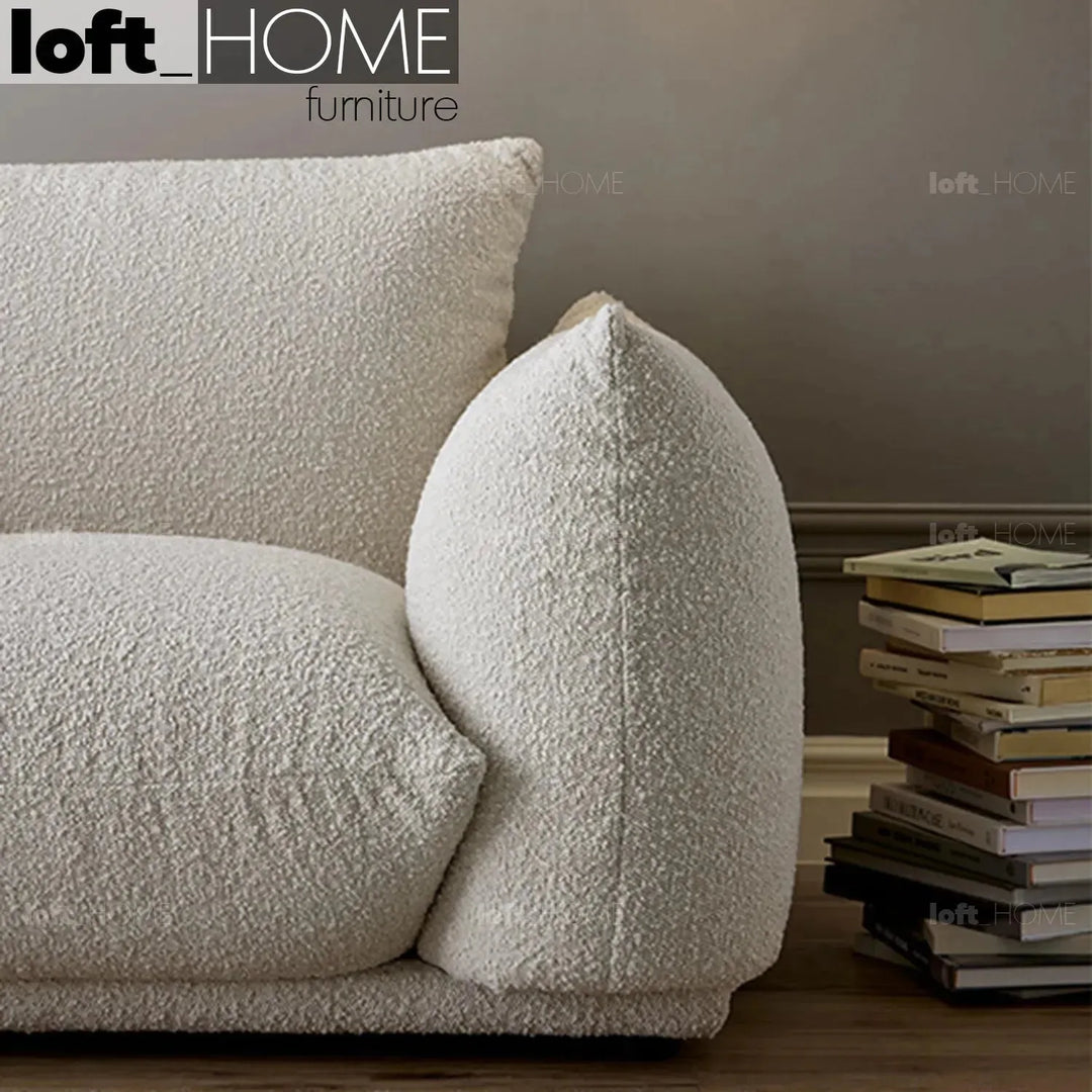 Cream teddy fabric 2 seater sofa marenco situational feels.