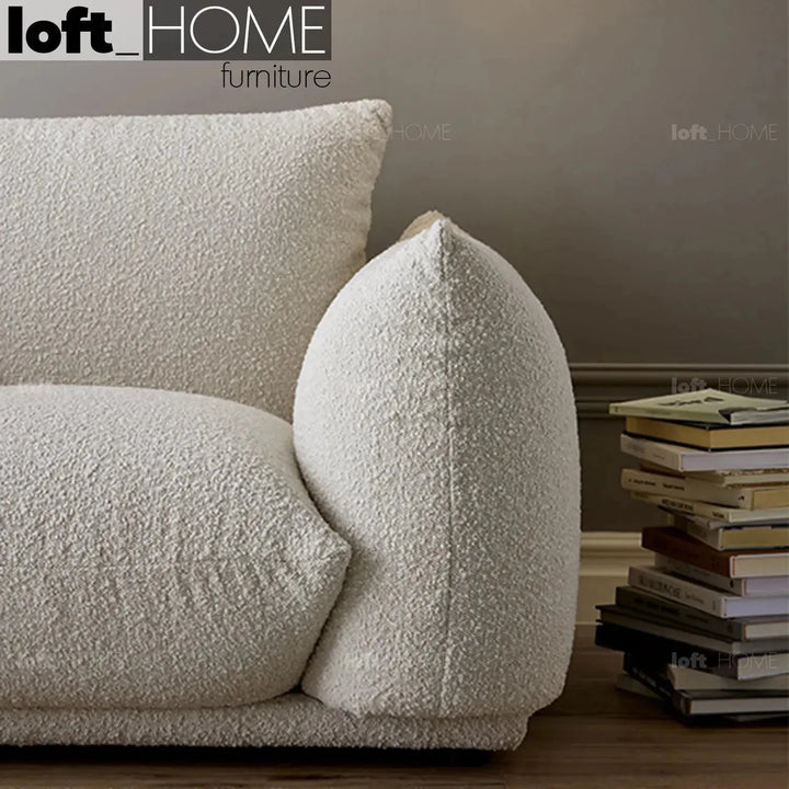 Cream teddy fabric 2 seater sofa marenco situational feels.