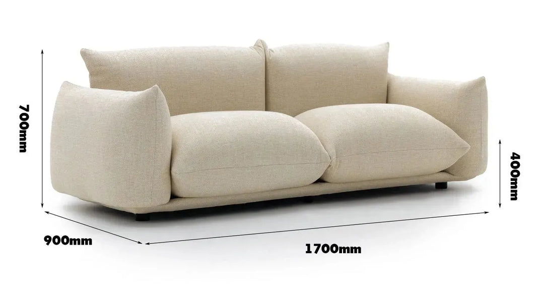 Cream teddy fabric 2 seater sofa marenco size charts.