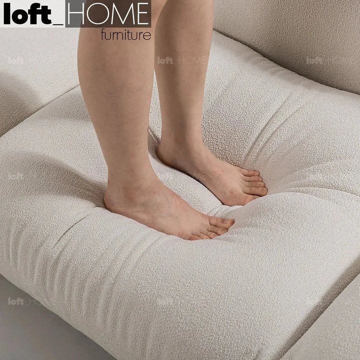 Cream teddy fabric 3 seater sofa marenco environmental situation.