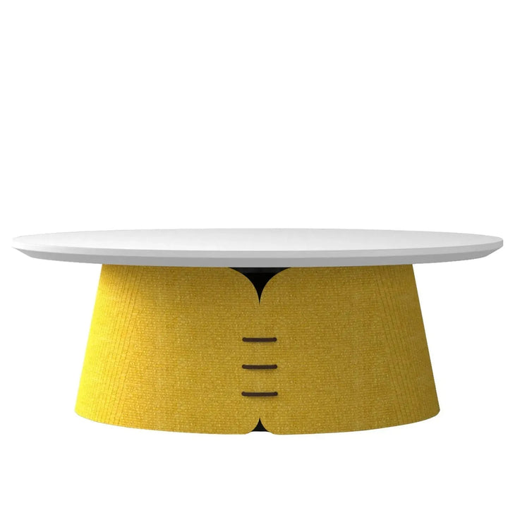 Contemporary wood coffee table collar in close up details.