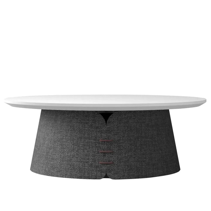 Contemporary wood coffee table collar with context.