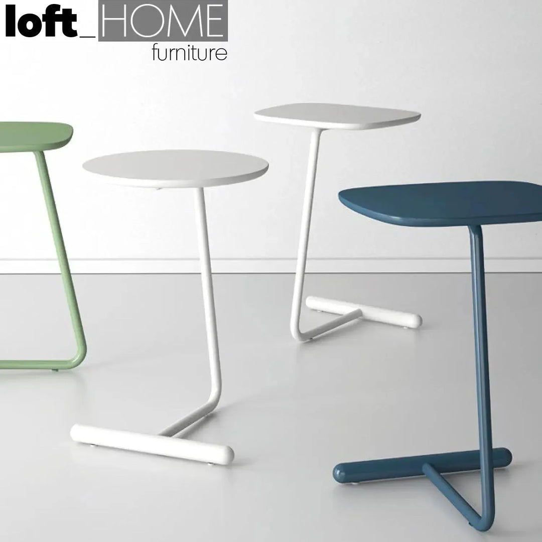 Minimalist wood side table origin with context.