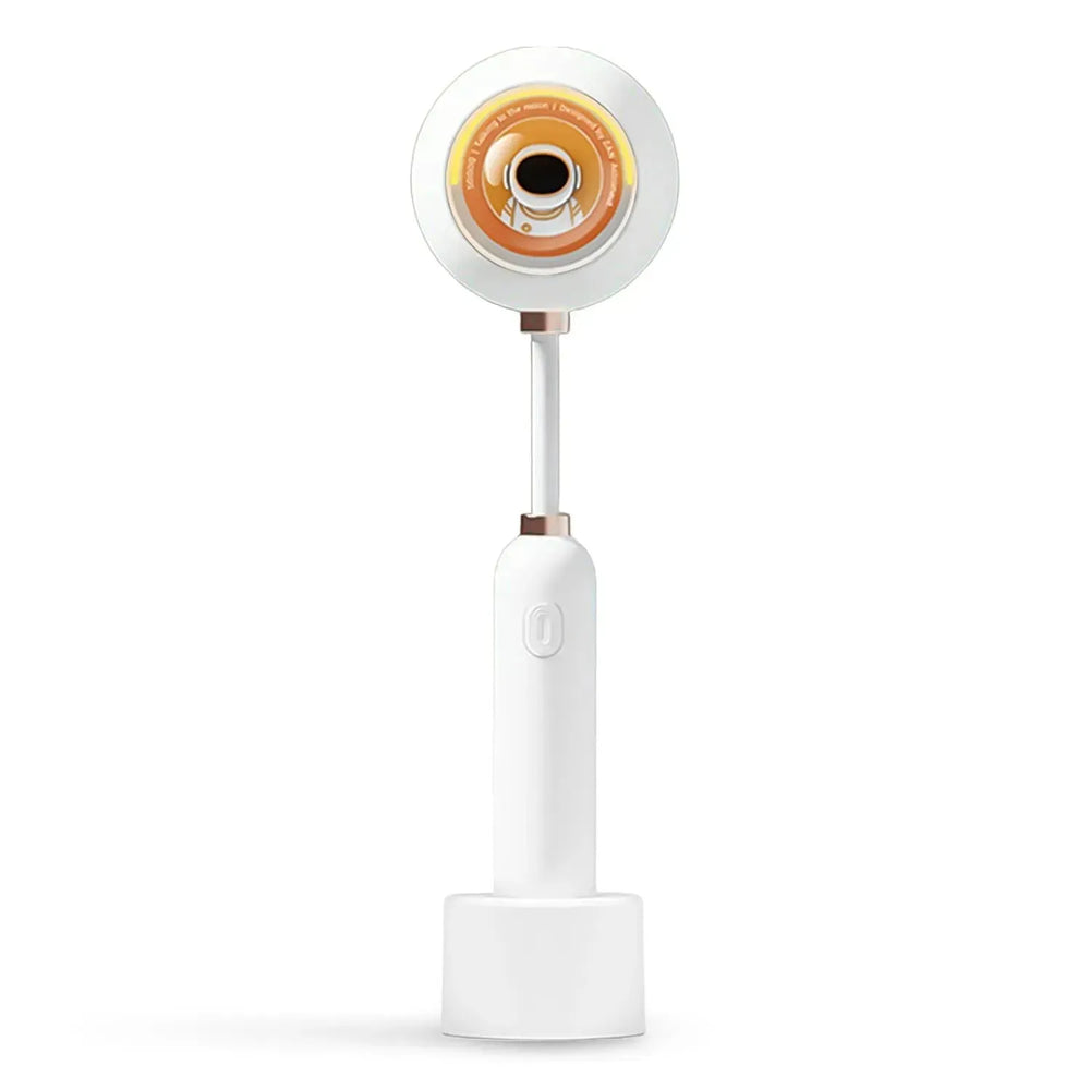 Contemporary charging lamp sunset in white background.
