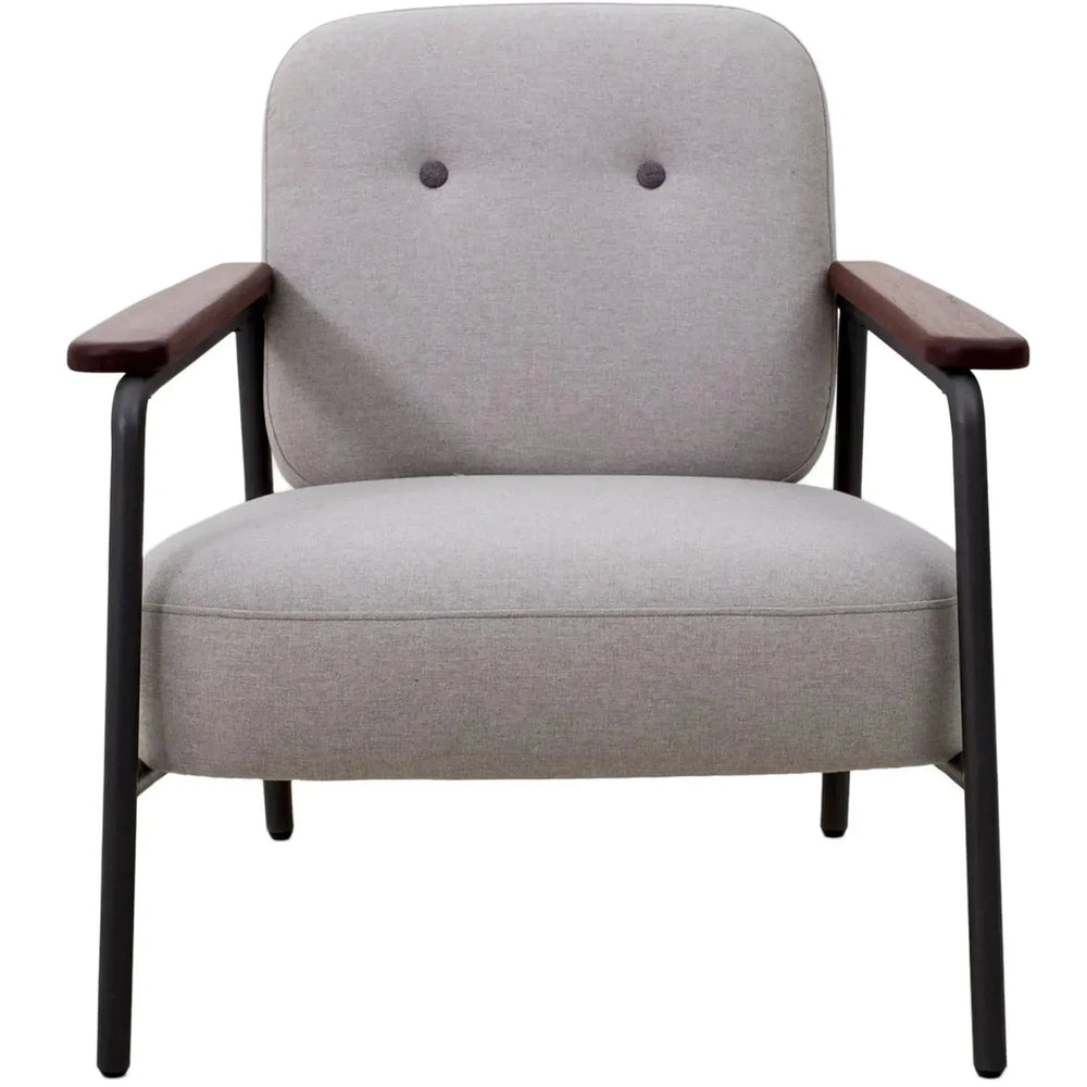 Industrial fabric 1 seater sofa lisbet in white background.