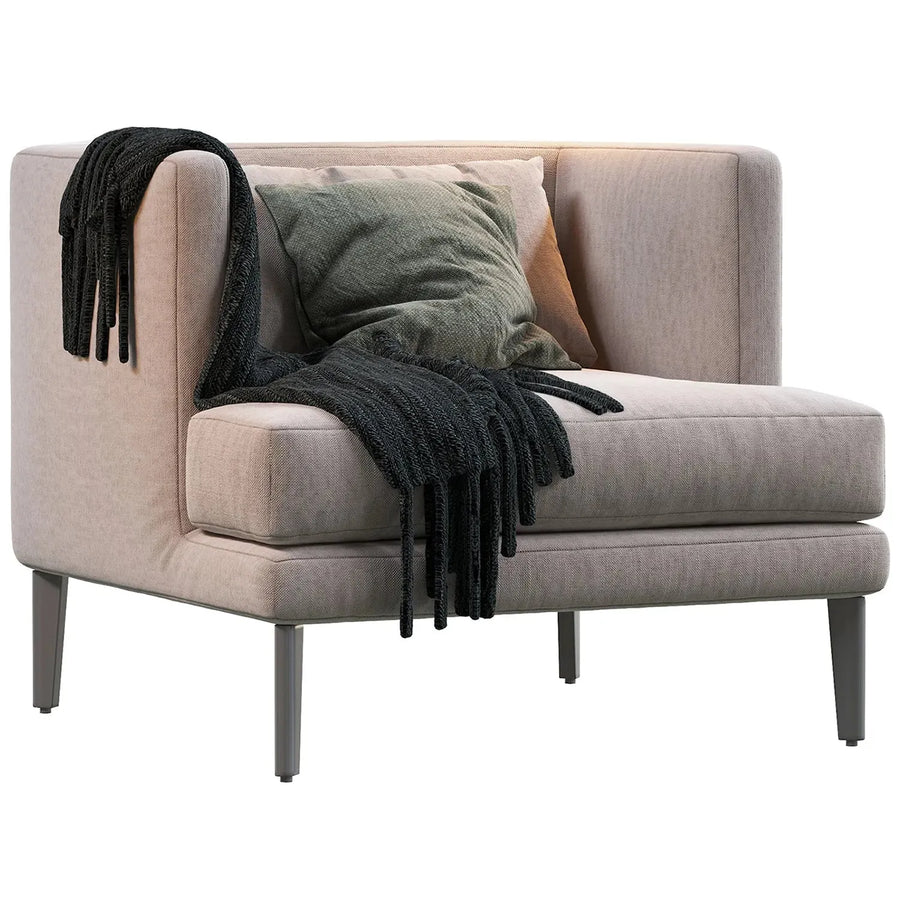 Modern fabric 1 seater sofa william primary product view.