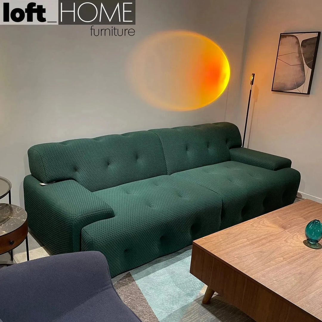 Contemporary fabric 3 seater sofa blogger material variants.
