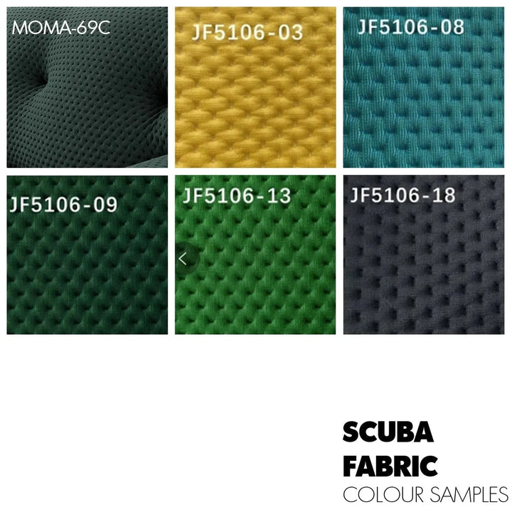 Contemporary fabric 2 seater sofa blogger color swatches.