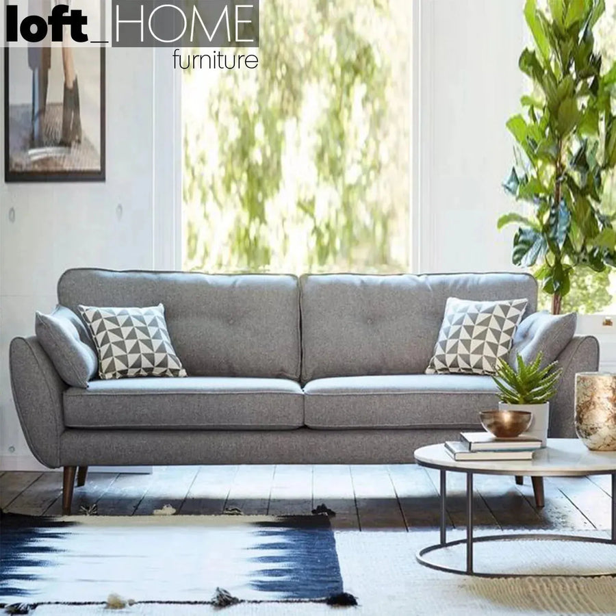 Modern fabric 4 seater sofa henri primary product view.