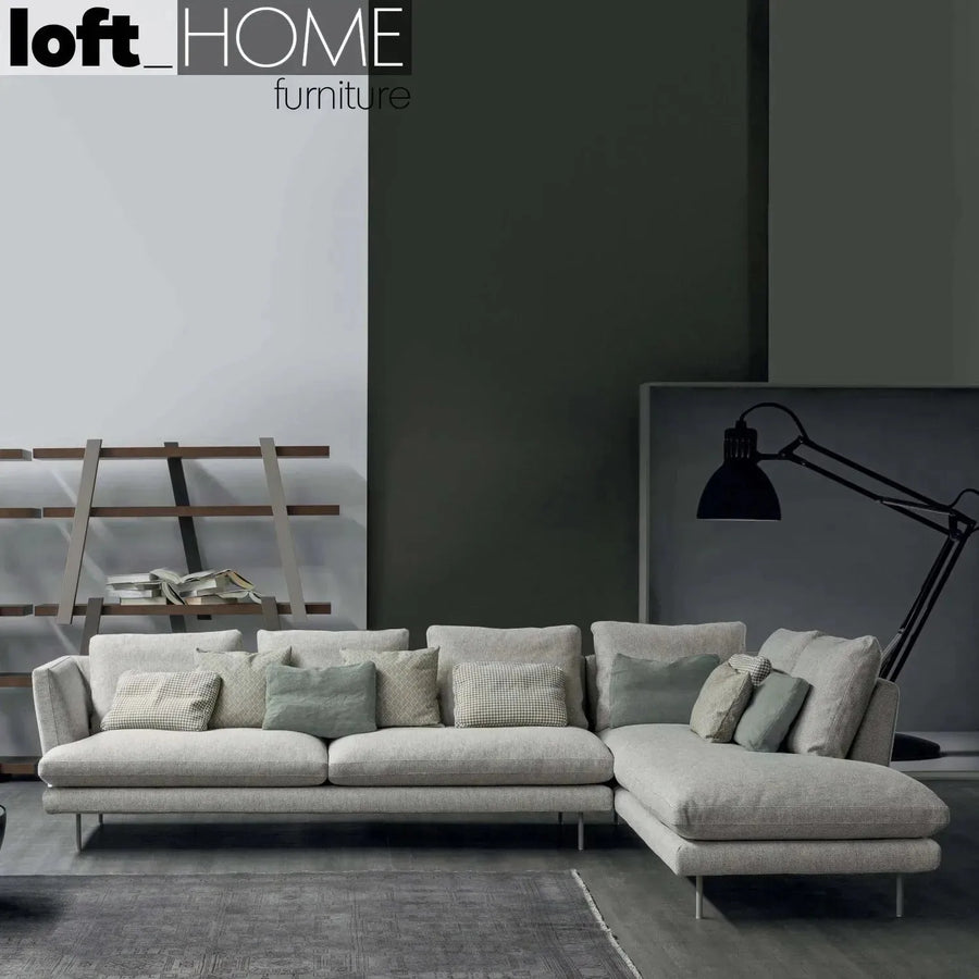 Modern fabric l shape sectional sofa lars 3+l primary product view.