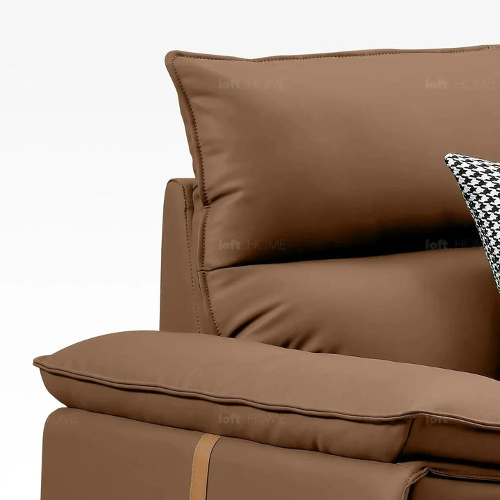 Modern genuine leather 3 seater sofa kuka with context.
