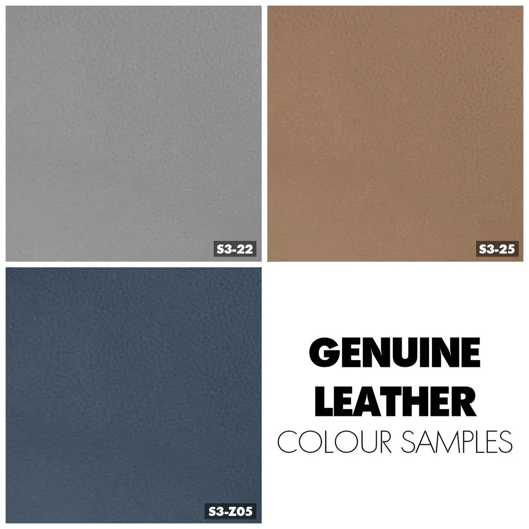 Modern genuine leather 3 seater sofa kuka color swatches.