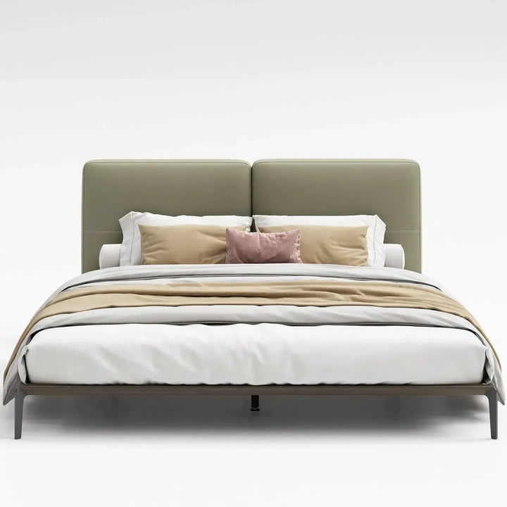 Minimalist genuine leather bed armelle environmental situation.