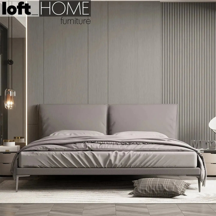 Modern genuine leather bed deon environmental situation.