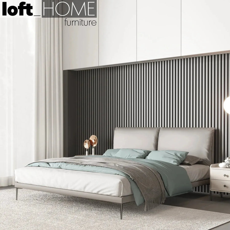 Modern genuine leather bed deon primary product view.