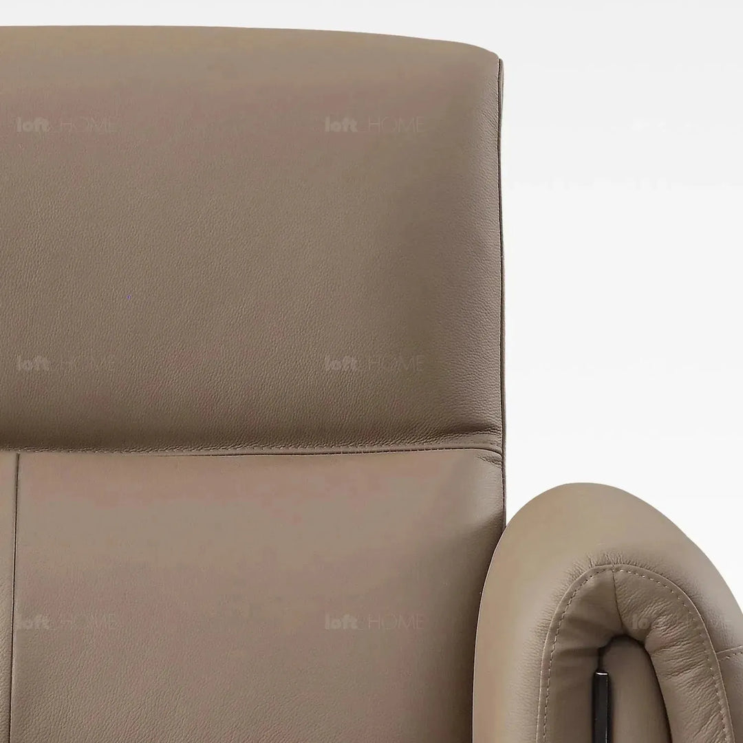 Modern genuine leather electric recliner 1 seater sofa cheers environmental situation.