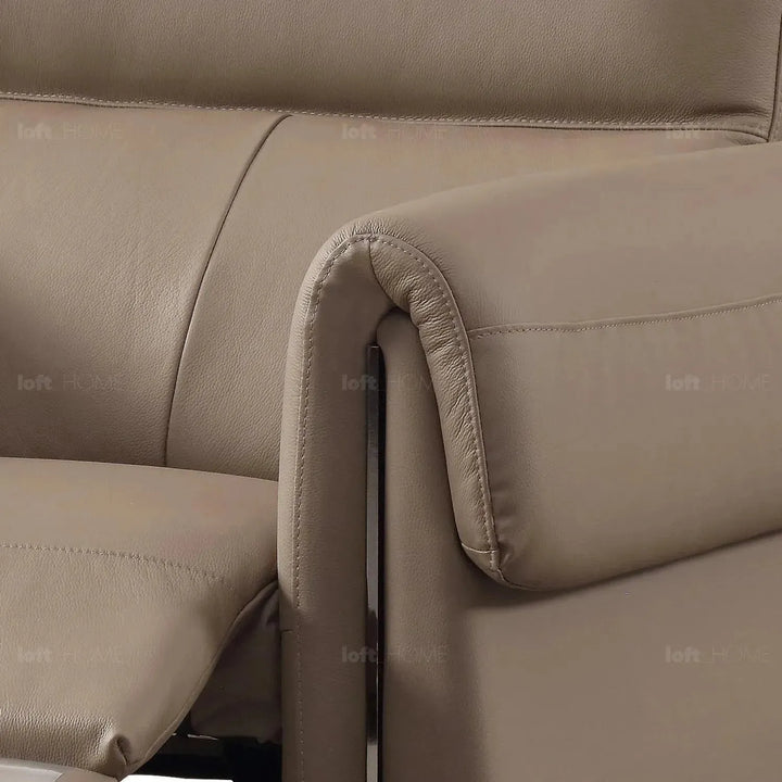 Modern genuine leather electric recliner 1 seater sofa cheers in details.