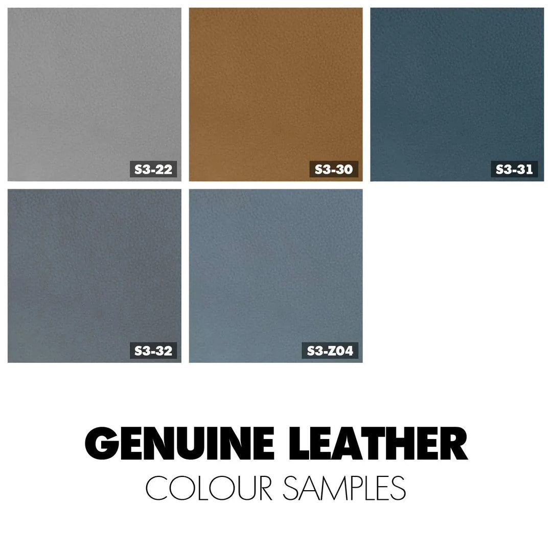 Modern genuine leather electric recliner 3 seater sofa carlos color swatches.
