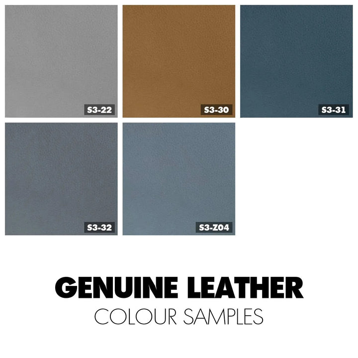 Modern genuine leather electric recliner 3 seater sofa carlos color swatches.
